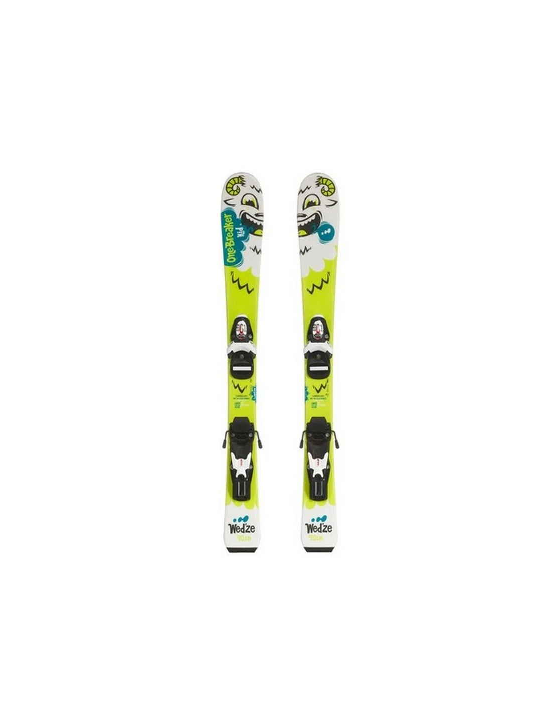 Ski Wedze Onebreaker Vert Taille 90cm + Fix 1 Ski Wedze Onebreaker Vert Taille 90cm + Fix